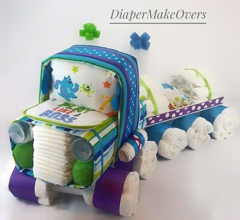 Unique Diaper Cake Semi Truck Diaper Cake Truck Diaper Etsy