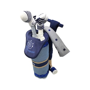 Boy Golf Bag Diaper Cake Golf Baby Shower Baby Shower Gift for Boys New Dad Gift image 7