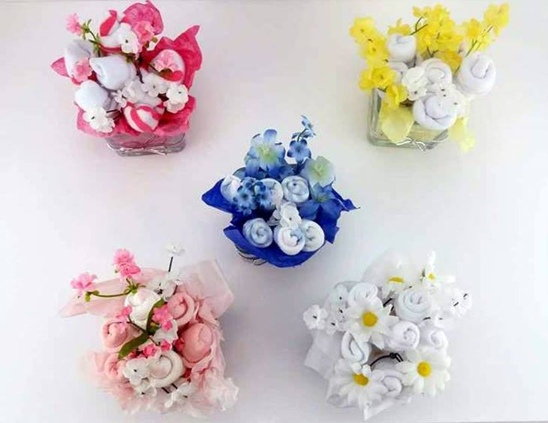 Baby Shower Flowers Baby Sock Bouquet Unique Baby Gift Etsy
