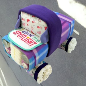 Truck Diaper Cake Diaper Cake Boy Unique Diaper Cake Baby Shower Gift Boy Baby Shower Centerpiece OOAK Gift Ideas image 6