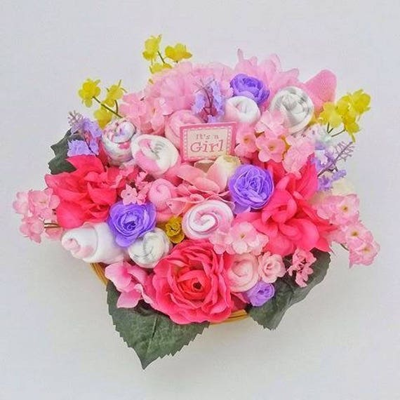 flower basket for baby shower