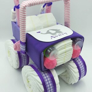 Diaper Jeep Unique Baby Gift Diaper Cake Baby Shower Centerpiece Baby Shower Gift One Of a Kind Gift for Baby image 5