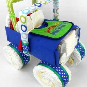 Diaper Jeep Unique Baby Gift Diaper Cake Baby Shower Centerpiece Baby Shower Gift One Of a Kind Gift for Baby image 3