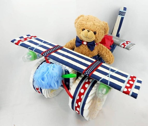 airplane diaper cake