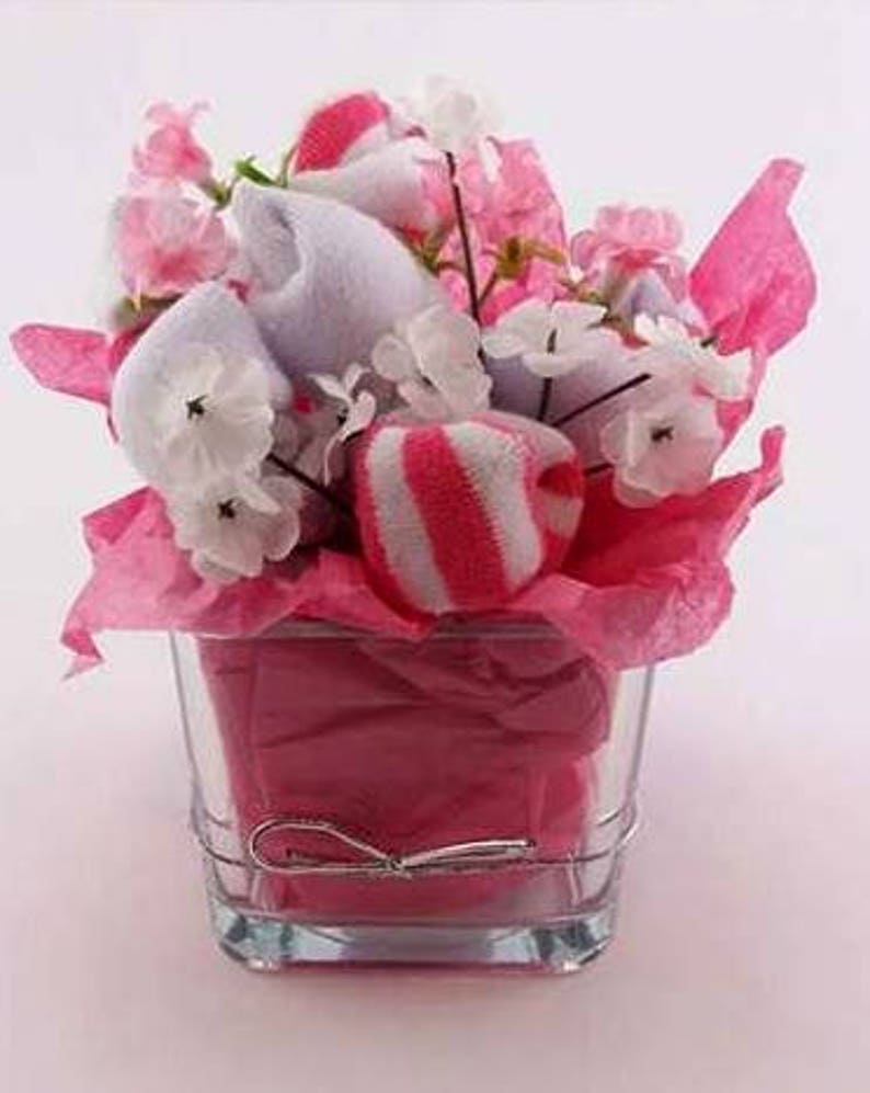 Baby Sock Bouquet Baby Shower Flowers Shower Decorations Etsy
