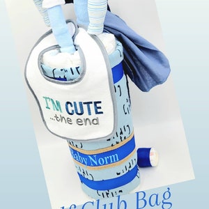 Boy Golf Bag Diaper Cake Golf Baby Shower Baby Shower Gift for Boys New Dad Gift image 5