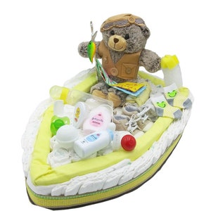 Fishing Boat Diaper Cake Fishing Baby Shower Boat Baby Shower Centerpiece Nautical Baby Shower image 4