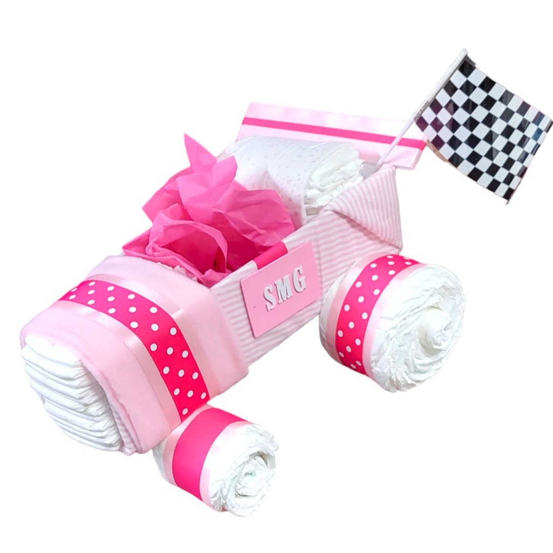 Girl Race Car Diaper Cake Diaper Cake Girl Race Car Baby Shower Baby