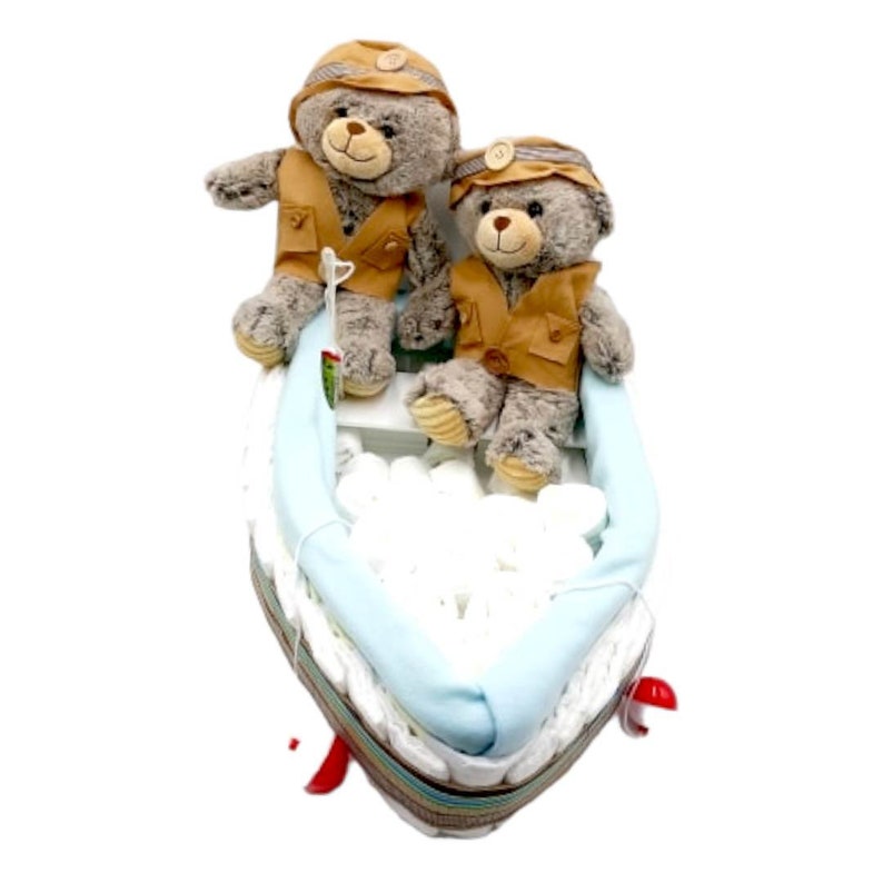 Gender Neutral Baby Shower Fishing Boat Fishing Baby Shower Fishing Boat Diaper Cake image 5