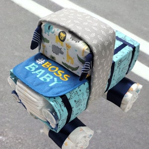 Baby Boy Diaper Cake - Truck Diaper Cake - Unique Diaper Cakes - Baby Shower Gift or Centerpiece - Baby Gift - New Baby Gift