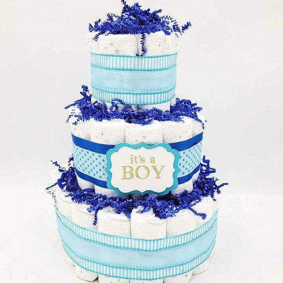 Baby boy cheap nappy cake
