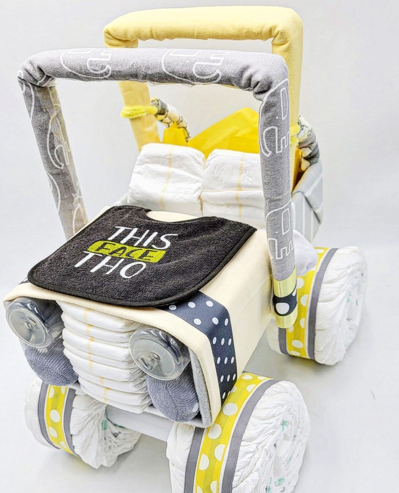 Diaper Jeep Unique Baby Gift Diaper Cake Baby Shower Centerpiece Baby Shower Gift One Of a Kind Gift for Baby image 10