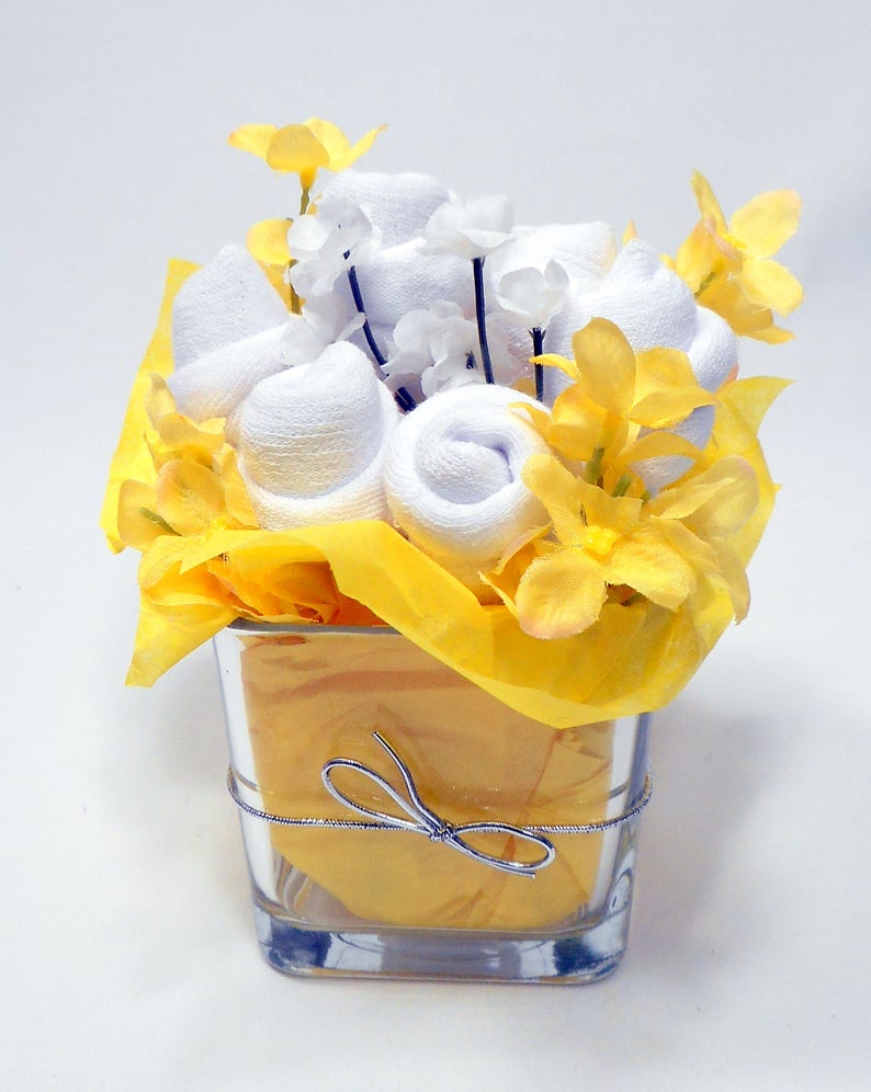 Baby Sock Bouquet Baby Shower Flowers Shower Decorations Etsy