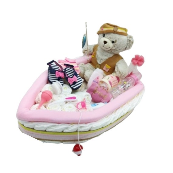 Boat Diaper Cake Fishing Boat Diaper Boat Fishing Baby Shower Nautical Baby  Shower Daddy's Baby Girl Girl Baby Shower 