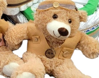 Fishing Bear - Handmade Fishing Bear used in Fishing Boat Diaper Cake