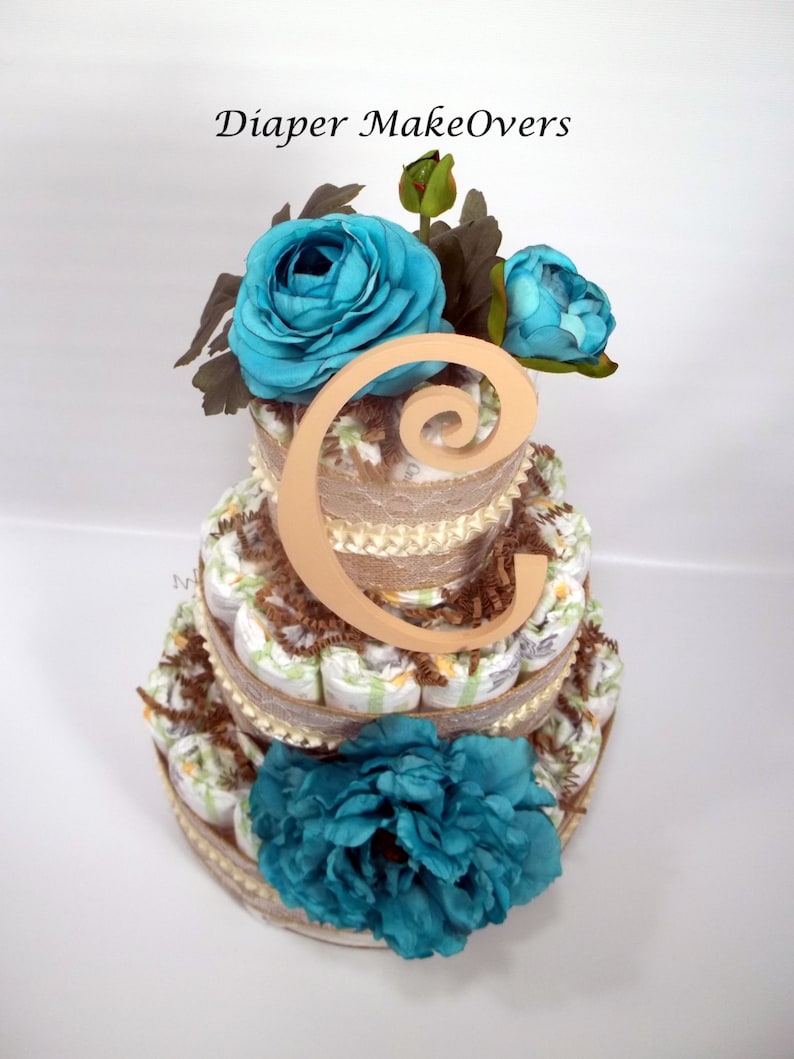 Rustic Burlap Lace Diaper Cake Burlap Diaper Cake Baby Etsy