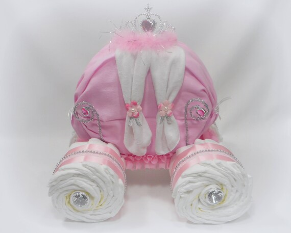 cinderella carriage diaper cake