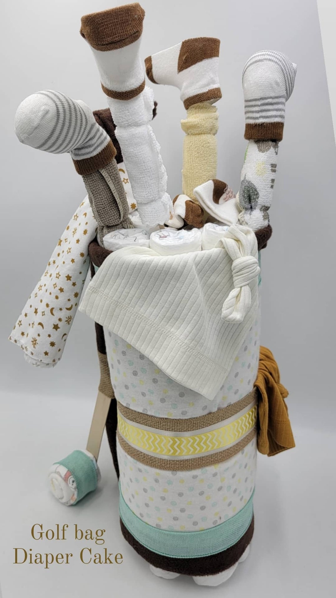 Gender Neutral Golf Bag Diaper Cake Golf Baby Shower Baby Etsy