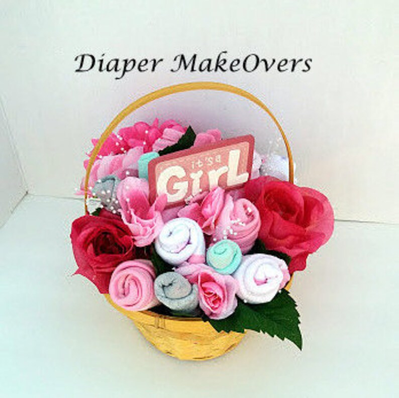It's a Girl Flower Gift Basket New Mom Gift Gift Etsy