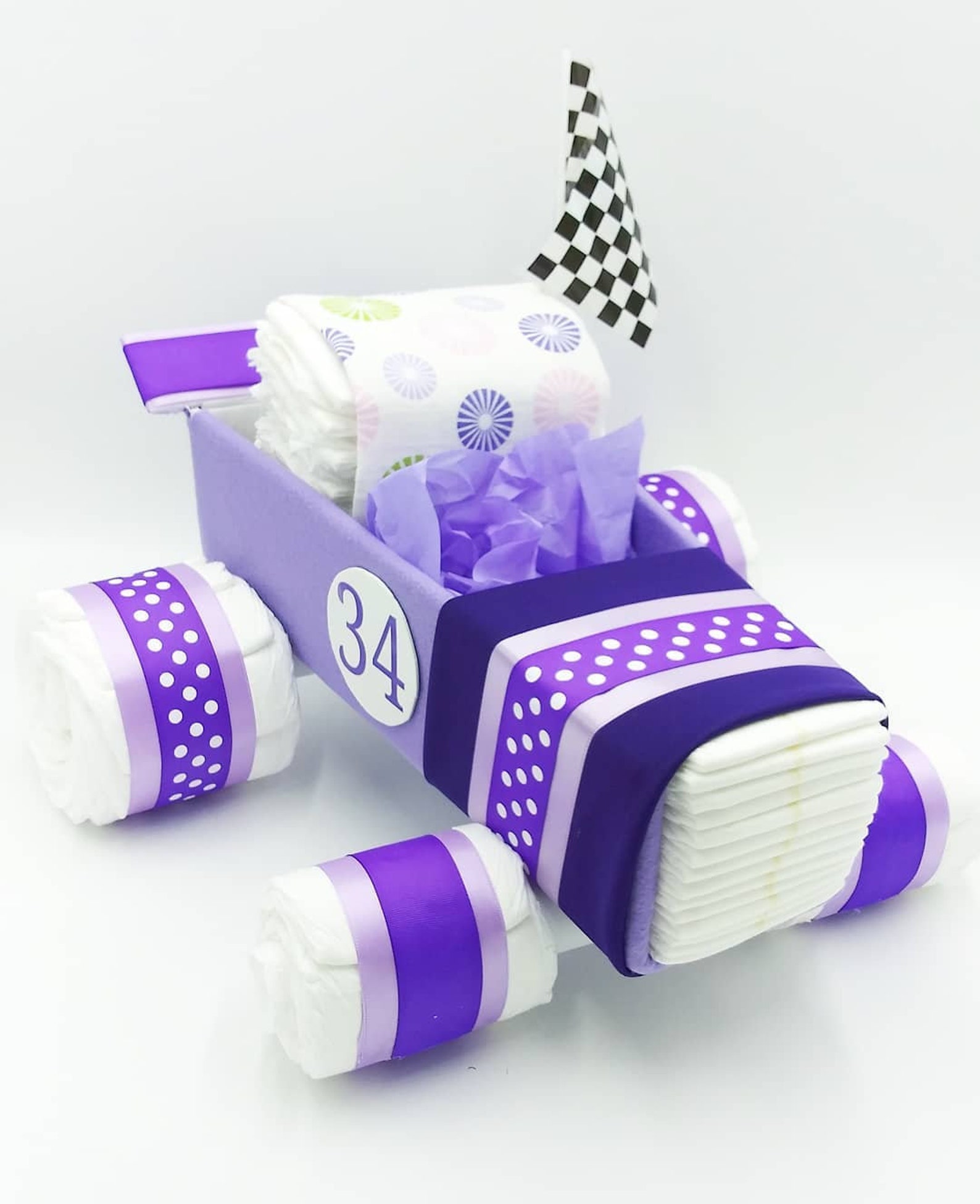 Girl Race Car Diaper Cake Diaper Cake Girl Race Car Baby Etsy Canada