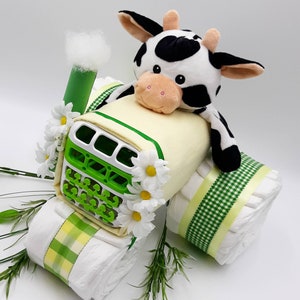 Farm Baby Shower Decor Diaper Cake Country Diaper Cake Farm Baby Shower Gift Baby Shower Centerpiece Farm Decor Baby Gift image 6