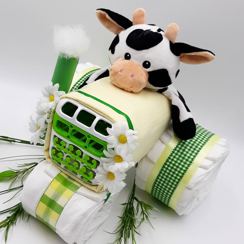 Farm Baby Shower Decor Diaper Cake Country Diaper Cake Farm Baby Shower Gift Baby Shower Centerpiece Farm Decor Baby Gift image 6