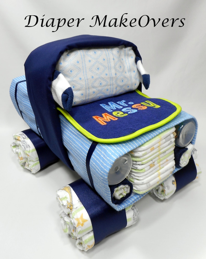 Baby Boy Diaper Cake Truck Diaper Cake Unique Diaper Cakes Etsy