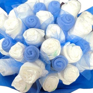 It&#39;s a Boy - Diaper Bouquet - Baby Shower Decoration - Shower Centerpiece - Diaper Cake - Congrats New Mom Gift - Welcome Baby