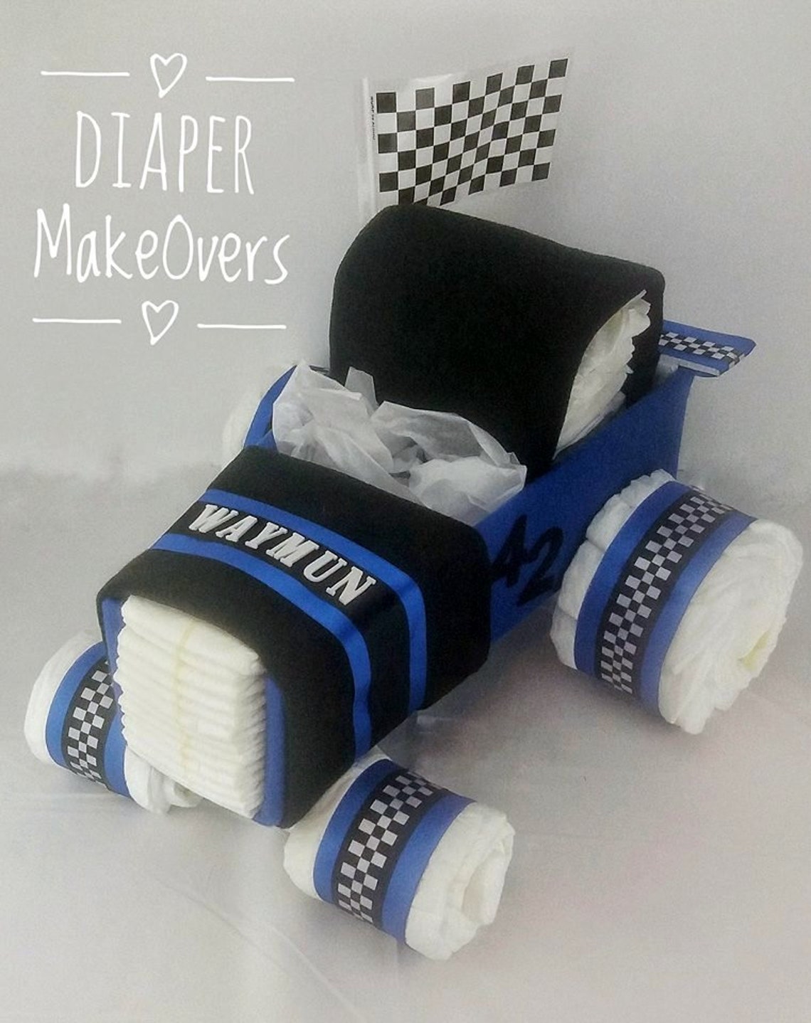 Race Car Diaper Cake Diaper Cake Baby Shower Gift Baby - Etsy Polska