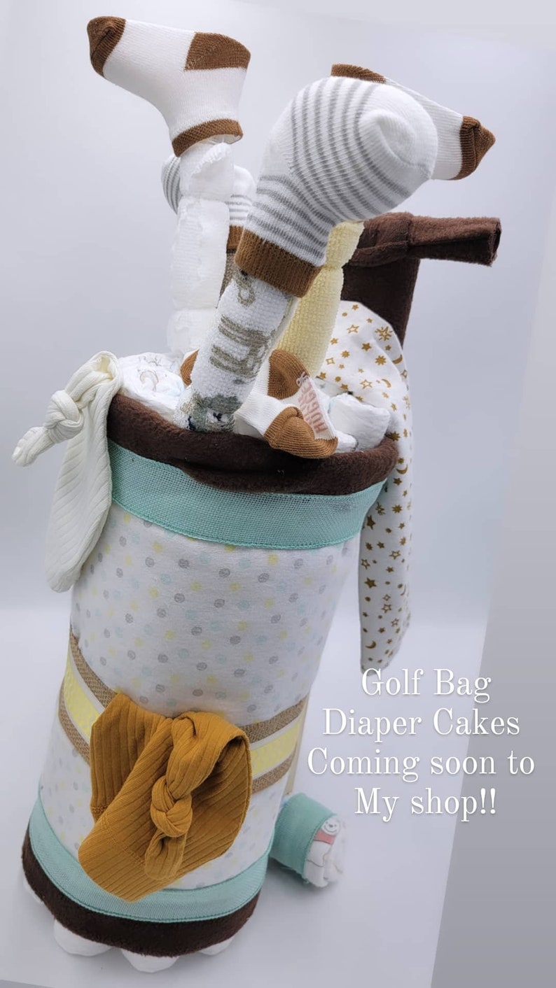 Golf Bag Diaper Cake Golf Baby Shower Baby Shower Gift Etsy
