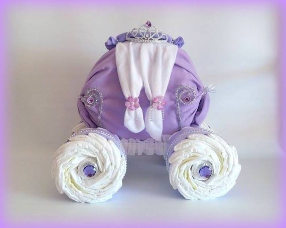cinderella carriage diaper cake