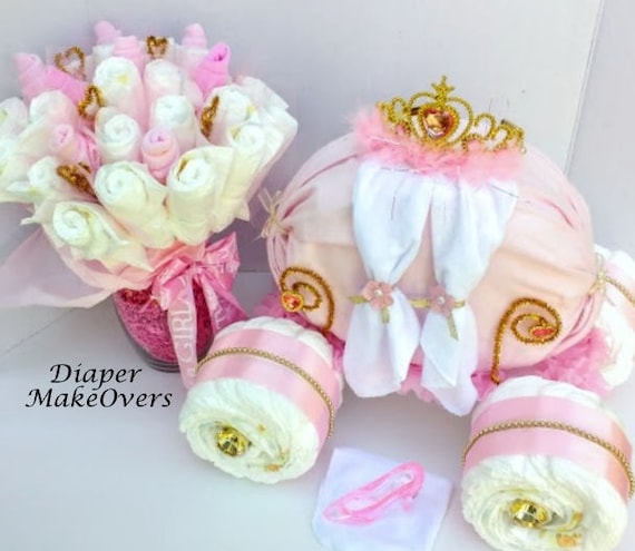 Cinderella carriage diaper cake 2025