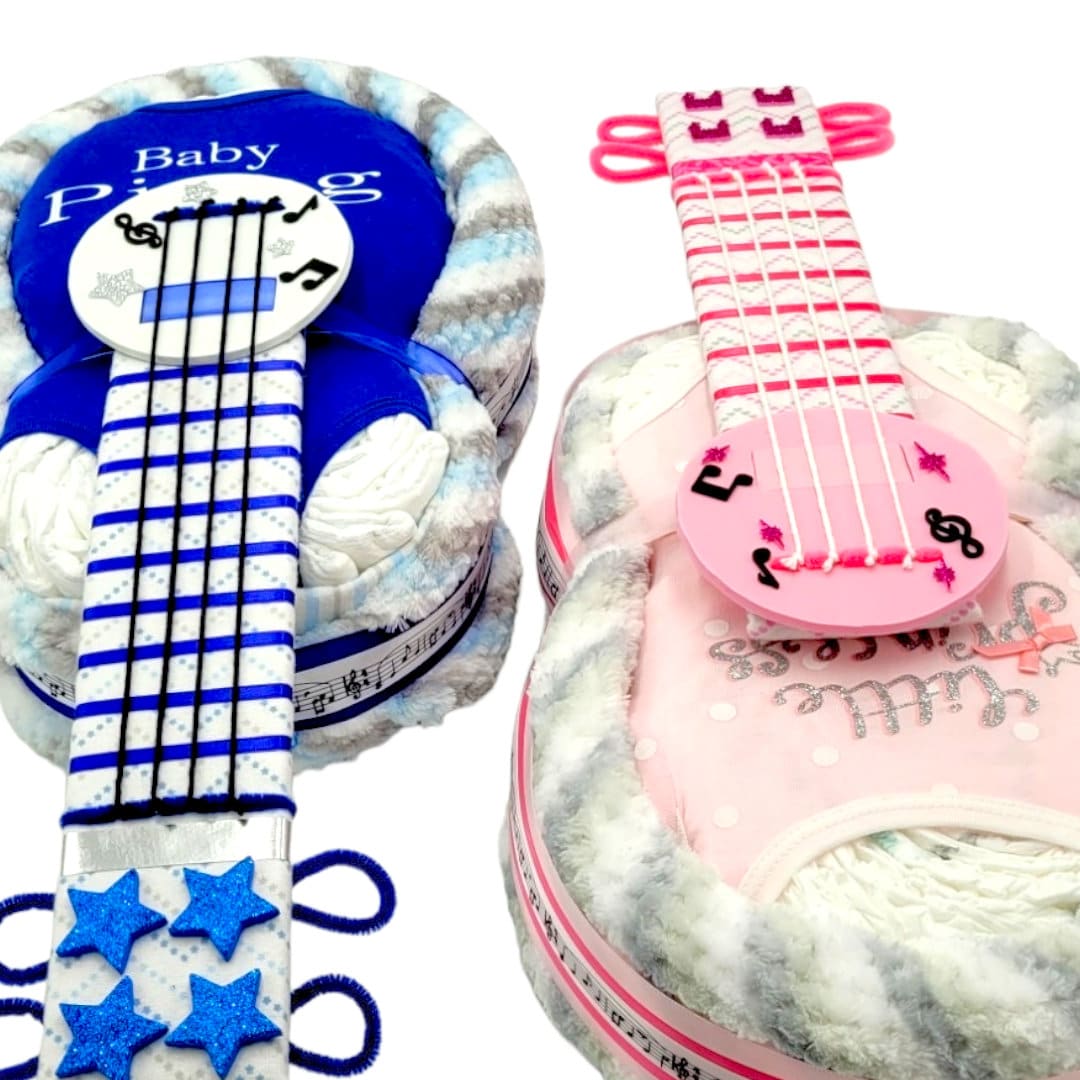 Guitar Diaper Cake Tutorial