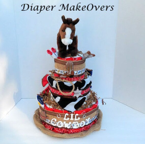 cowboy diaper cake
