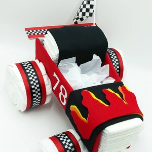 Race Car Diaper Cake Diaper Cake Car Diaper Cake Baby Shower Centerpiece Baby Gift Baby Shower Gift image 9