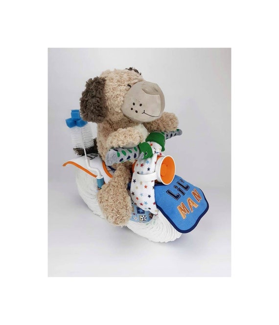 baby shower motorcycle diaper cake