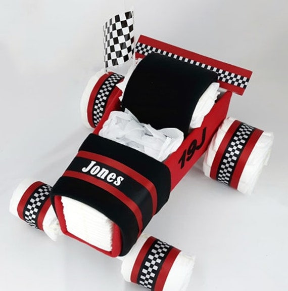 race car diaper cake