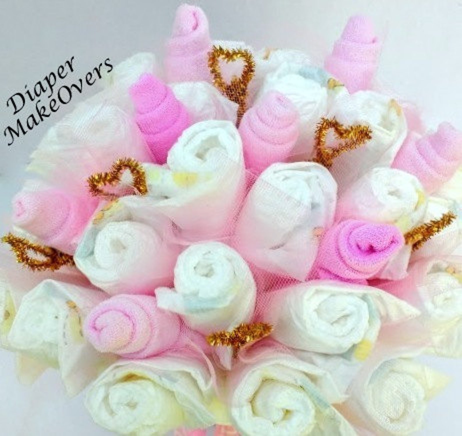 Princess Carriage and Diaper Bouquet Combo Diaper Cake Etsy