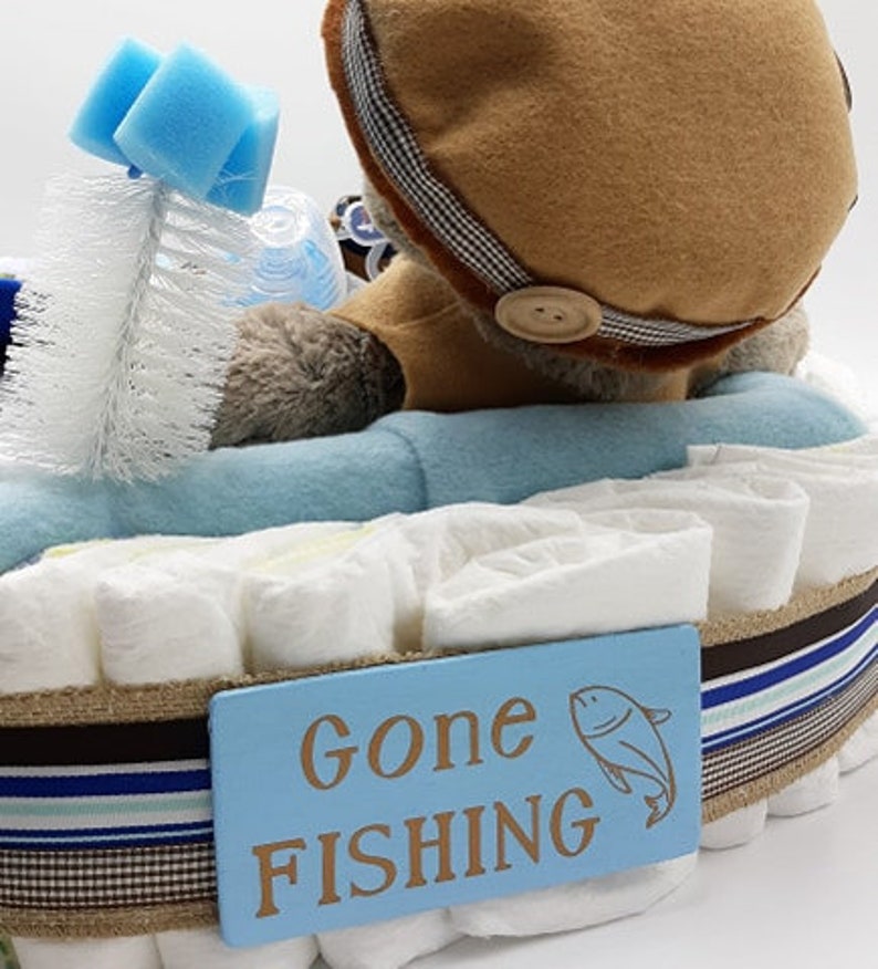 Boat Diaper Cake Fishing Boat Diaper Boat Fishing Baby Etsy