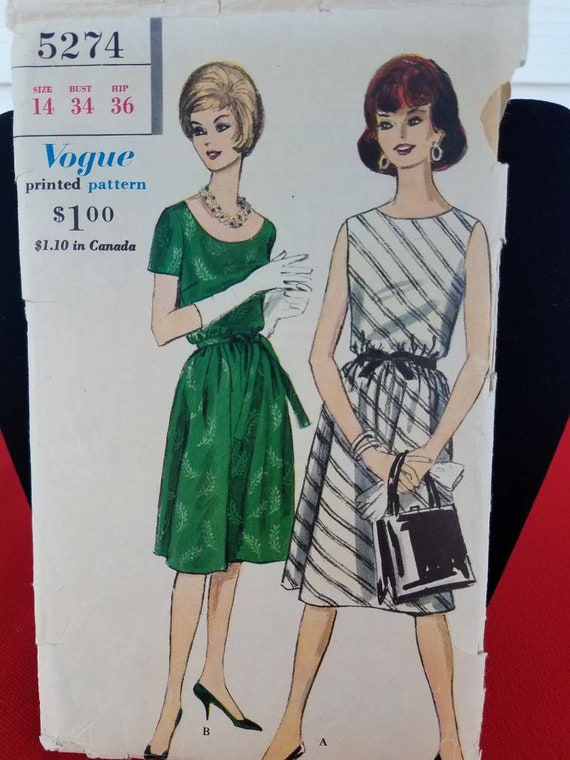 Simplicity 8399 vintage 1960s blouses sewing pattern Bust 36