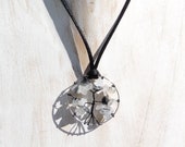 Black rutilated quartz pendant necklace. Available in tree of life. Adjustable length. Crystal healing. Grounding, Protection, balance.