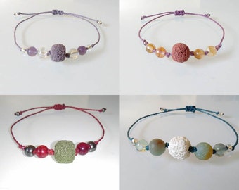 Attraction Zen Bracciale 7 CHAKRAS pietre naturali | EBOOK in omaggio | Fatto a mano | Gioielli da donna uomo | Bracciale pietra naturale | Pietre da 8 mm | Tutte le pietre dei nostri braccialetti