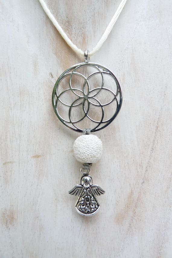 Collana Con Ciondolo Diffusore Fiore Della Vita - Stellaé Di - Foto 5