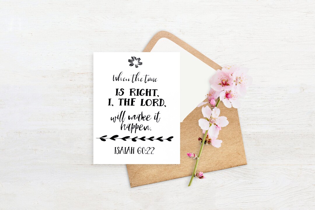 Bible Verse Card, Isaiah 60:22, Inspirational Watercolor Card - Etsy