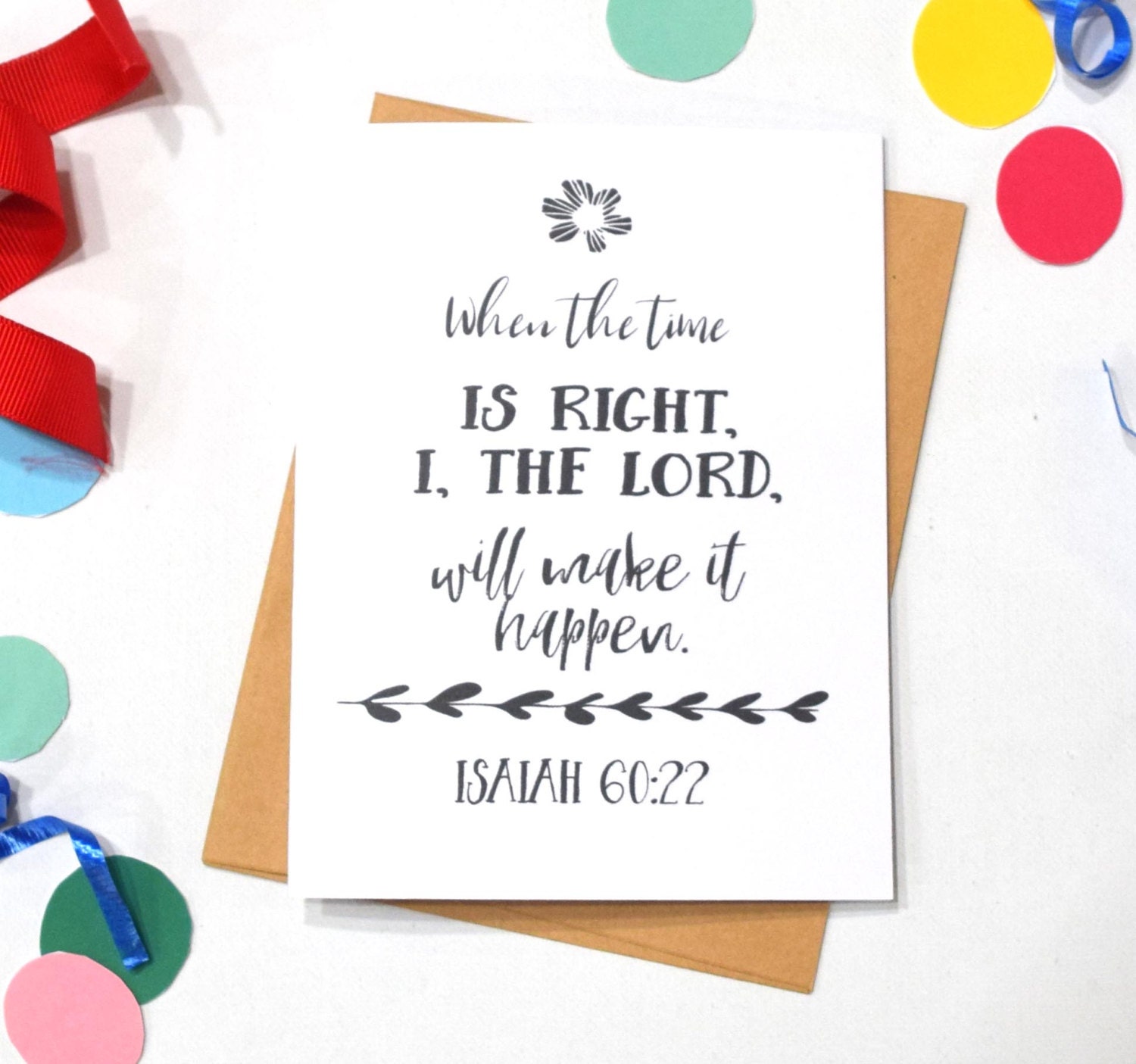 Bible Verse Card Isaiah 60:22 Inspirational Watercolor Card - Etsy