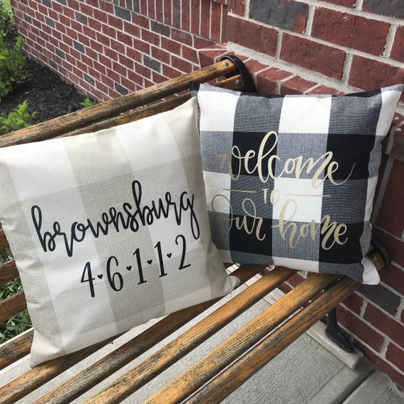 outdoor welcome pillow