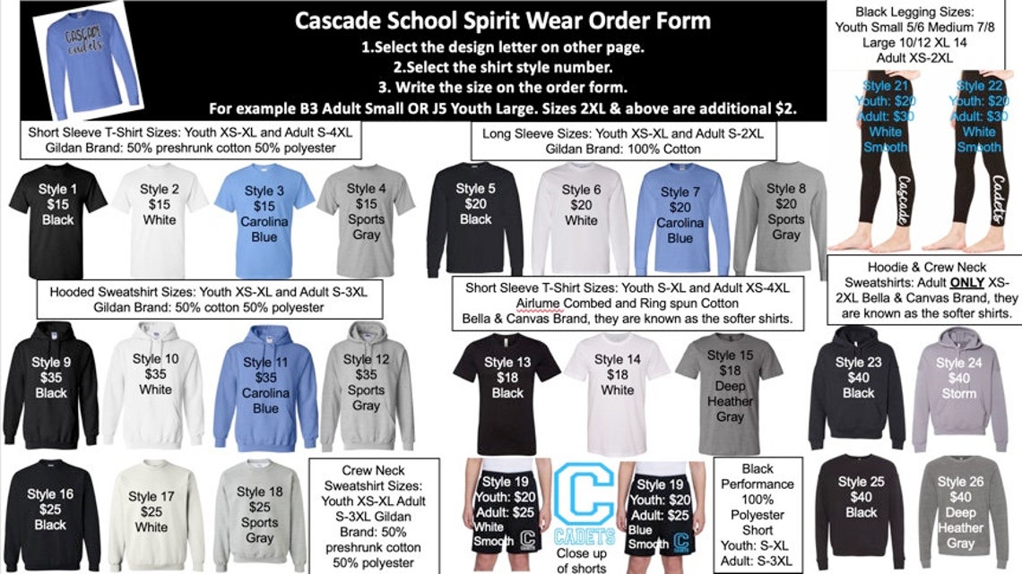 Cascade School Spirit Wear Cascade Cadets School Pride Hoodie | Etsy