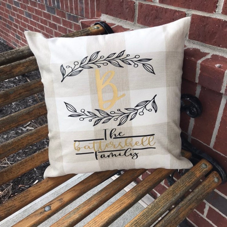 Front Porch Pillow Outdoor Pillow Last Name Wedding Present Etsy