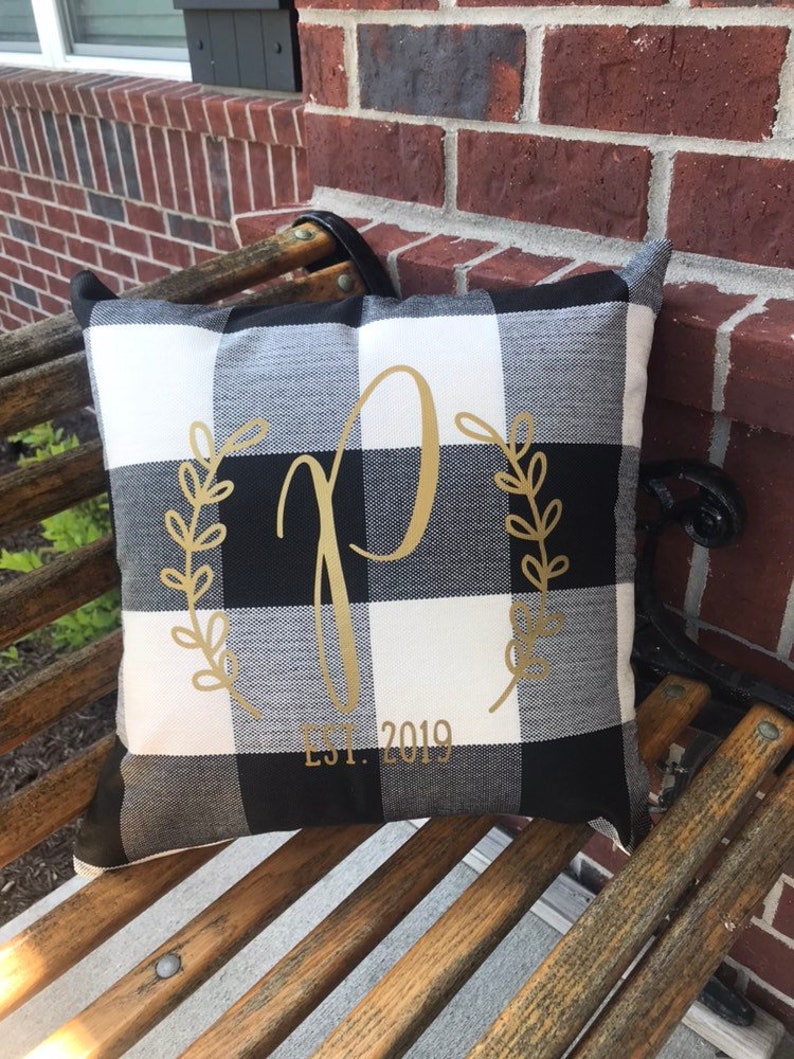 Front Porch Pillow Outdoor Pillow Last Name Wedding Present Etsy