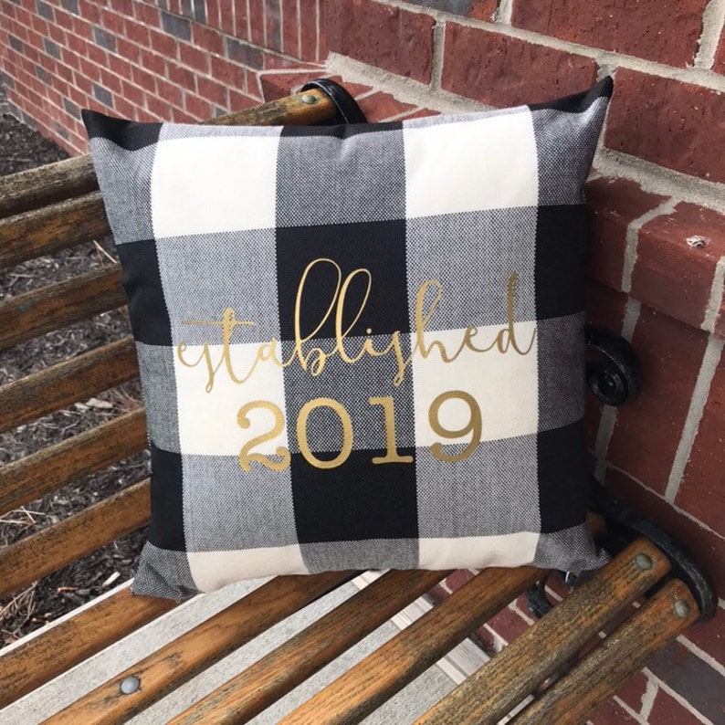 Front Porch Pillow Outdoor Pillow Last Name Wedding Present Etsy